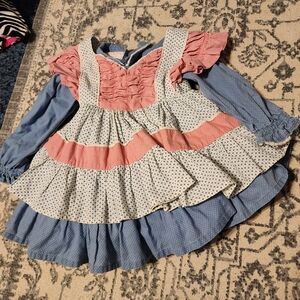 Charming Pink and Blue Kids Dress